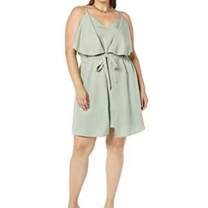 Terea by Andrea Pitter Elise Double Layer Mini Dress green Size L, 100% Lyocell.